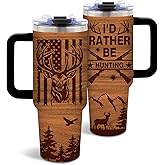 DUUV Hunting Gifts for Men, I'd Rather Be Hunting Tumbler 40 Oz for Dad Grandpa Husband Son Hunter Lovers, Gifts for Birthday Christmas Thanksgiving, 1PCS