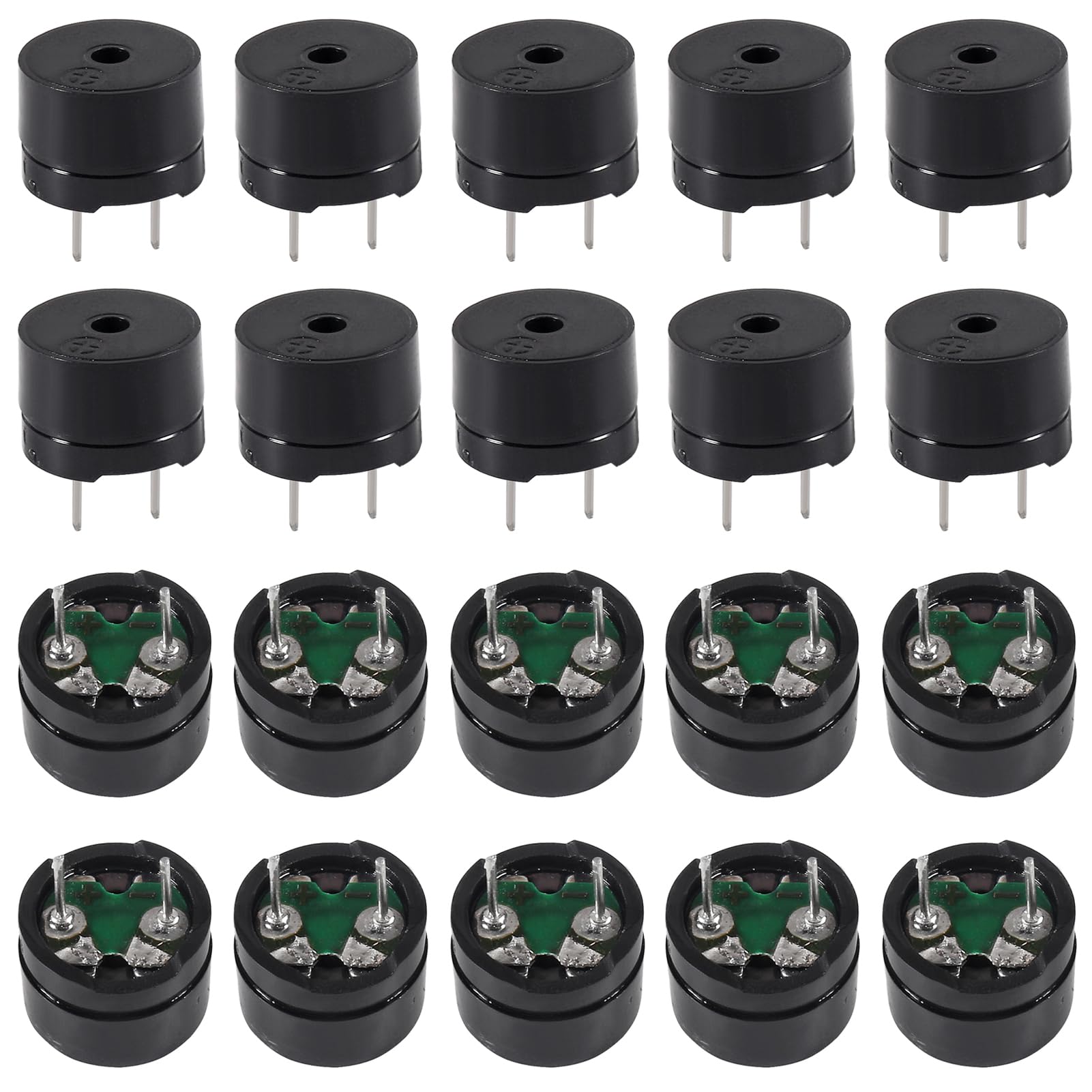 Photo 1 of 20Pcs 12085 Passive Buzzer 12MM*8.5MM 42R Resistance 3V 5V 9V 12V in Common Use Mini Piezo Buzzers Kit, Active Buzzer Electronic Alarm Magnetic Long Continuous Beep for Arduino