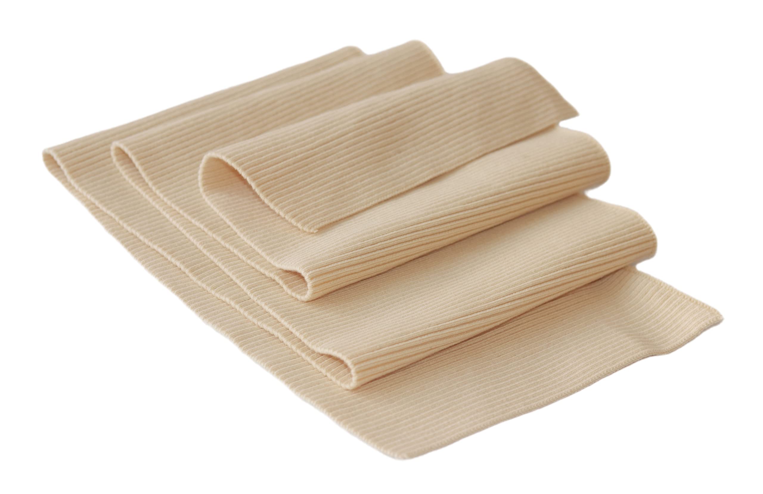 TinaKim Ribbing for Cuffs and Waistband Material,Rib Jersey Trim Fabric, for Jacket Sweatshirt Pants Sewing (Apricot, 36x6in)