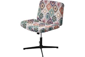 FUANGUI Armless Chair Slipcover Stretch Spandex Armless Office Desk Chair Cover Removable Non-Slip Office Chair Cover Wide Seat Computer Vanity chair Chair Cover without Arms Furniture Protector