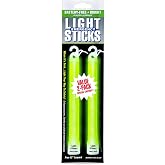 Ready America 27217 8-Hour Emergency Lightsticks, Green (2 Pack) | Activate with a bend and shake for bright illumination; cool to touch and easy to store in homes, offices and cars.
