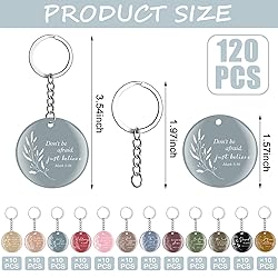 Janmercy 120 Pcs Acrylic Christian Keychain Floral
