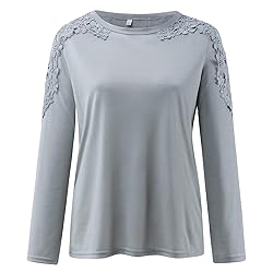 iPOGP Lace Crochet Shirts Flowy Oversized Tshirts