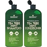 Tea Tree Mint Shampoo and Conditioner - Pure Tea Tree Oil & Peppermint Oil - Fights Hair Loss, Promotes Hair Growth, Fights D