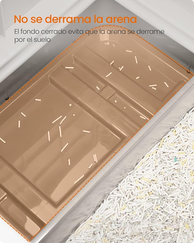 Arenero para Gatos, con Bandeja Extraíble, Carga de 15 kg