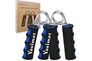 YESIMET Hand Grip Strengthener Set, Forearm Exerciser, Finger Exercise Gripper, Grip Strength Trainer, hand Trainer-Soft Foam Hand Exerciser for Quickly Increasing Forearm and Hand Grips,2 Pack