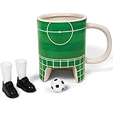 Premium Innovations Soccer Mug 16 Oz Coffee Novelty Ceramic Mug & Cute Soccer Themed Ball and Finger Shoes, Great Sports Gifts Idea, For Men, Women, Great for Holidays, Birthdays, Fathers Day Etc.