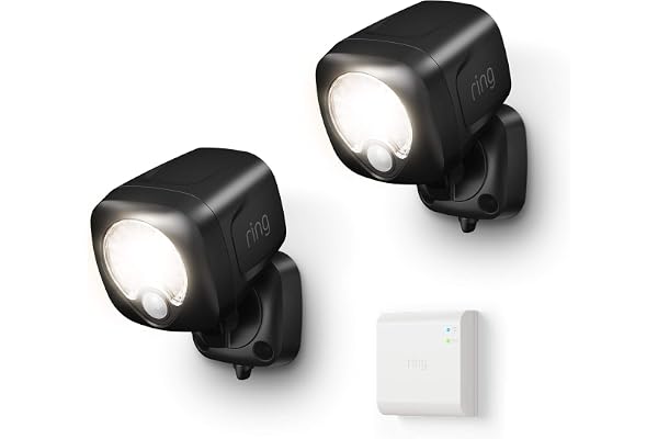 Ring Smart Lighting â€“ Spotlight, Battery-Powered, Outdoor Motion-Sensor Security Light, Black (Starter Kit: 2-pack)