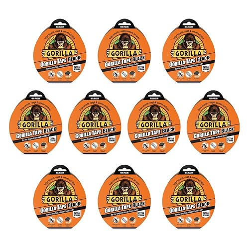 Gorilla 3044010 Tape Duct Tape Black 48mm x 32m (10 Pack)