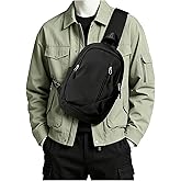 SEAFEW Small Black Sling Crossbody Bag for Men Women, Tactical Backpack Shoulder Daypack Mini Anti-Theft Motorcycle Chest Bags, Small One Strap Backpack for Casual Travel Hiking Outdoor Sports