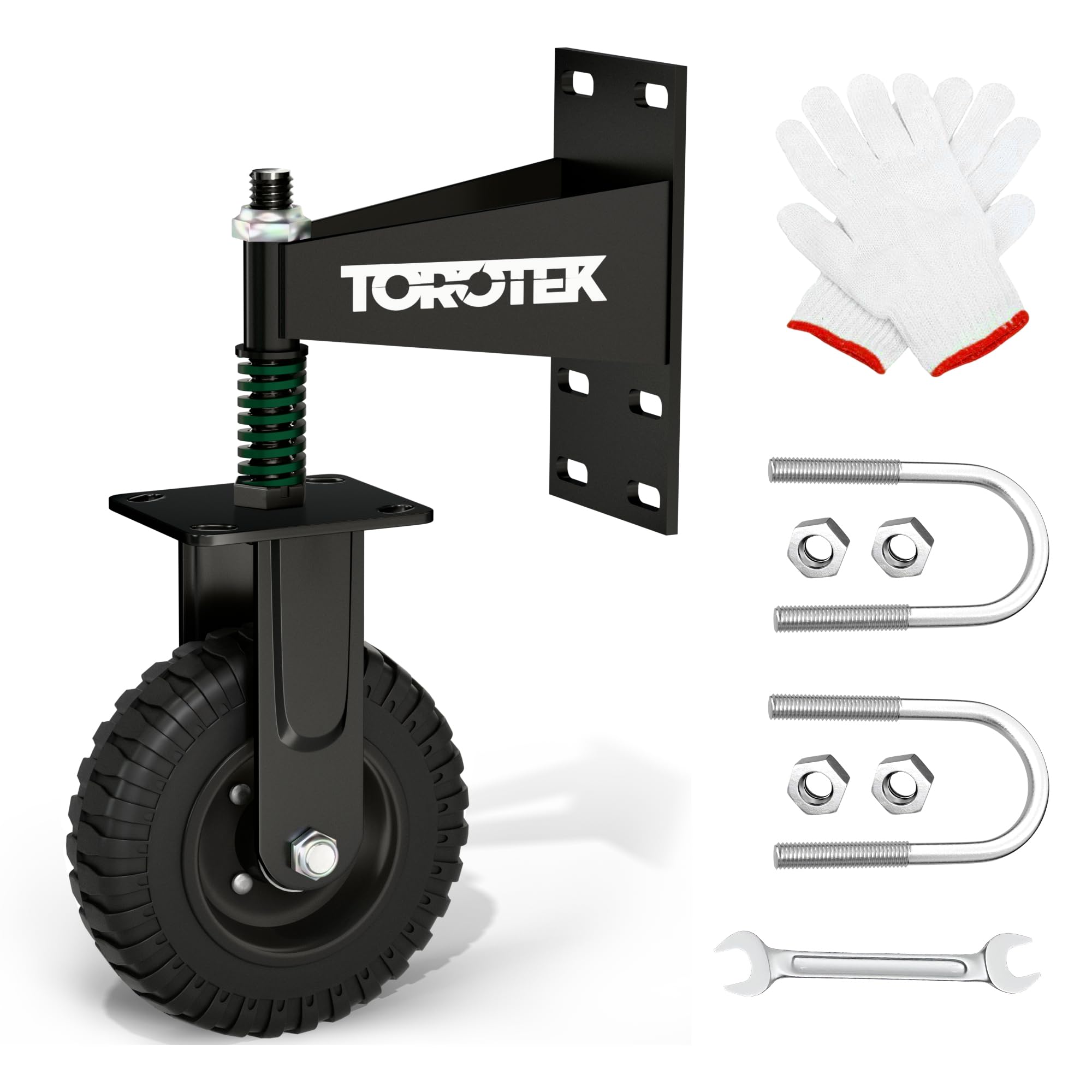 Photo 1 of TOROTEK 5inch Gate Wheels Fence Gate Wheel for Wooden or Metal Tube Gates, Upgrade Heavy Duty Gate Wheel 500lb Capacity Upright Spring-Loaded Gate Casters Suitable for Various Land Surfaces