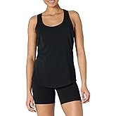 Amazon Essentials Women's Active Soft Cotton Scoop Neck Racerback Relaxed Fit Lightweight Yoga Tank