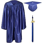 GraduationMall Shiny Kindergarten & Preschool Graduation Gown Cap Set with 2026 Tassel