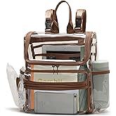 MOMINSIDE Diaper Bag Backpack Small Diaper Bag,Mini Diaper Bag, Clear Bag for Stadium Events Small Clear Bag 12x6x12 for Girls Boys Moms Dads Adult Concert Sports Bag