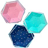 Harlow & Grey Sprinkles - Small Paper Plates, 18 Plate Multi-Color Pack, Kids Party, Baby Shower or Birthday - Disposable Party Plates (Bright)