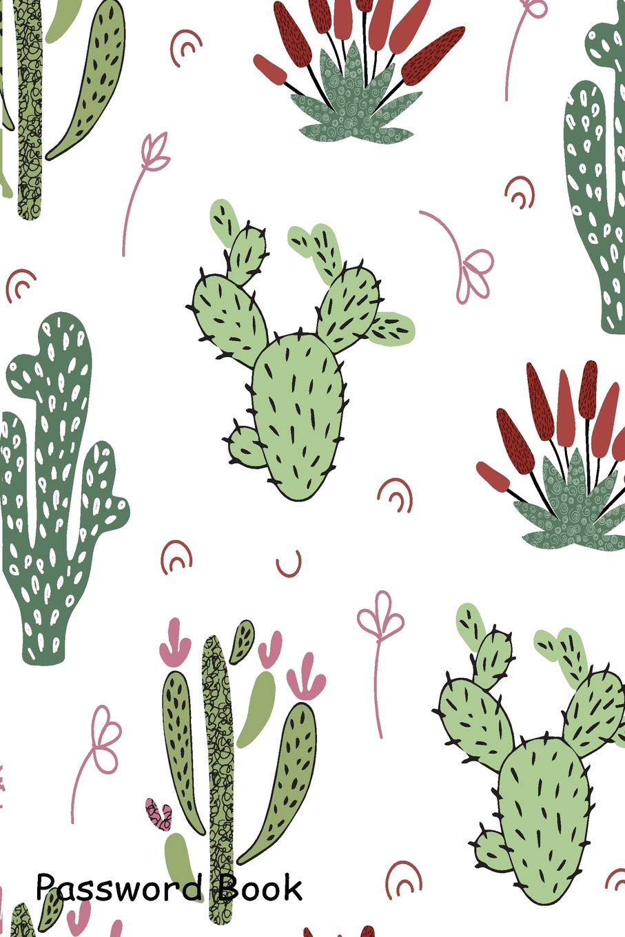 Password Book: Include Alphabetical Index With African tropical cacti