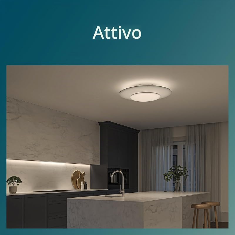 LED Garnet SceneSwitch, Plafoniera Rotonda, Luce Bianca Calda, Dimmer a Fasi, 30W, Nero