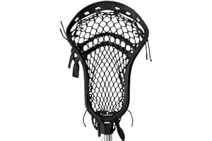 Silverfin Camber Lacrosse Head Strung for Men Attack/Midfield (Black)