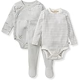 Burt's Bees Baby Unisex 3-Piece Bodysuit and Pant Set, 100% Organic Cotton Infant Outfit