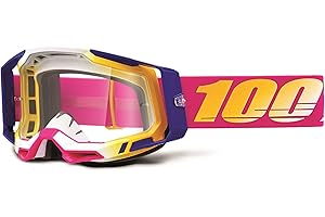 100% Racecraft 2 Mountain Bike & Motocross Goggles - MX and MTB Racing Protective Eyewear (Mission - Clear Lens)