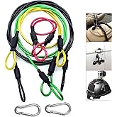 Atoptek Camera Safety Tether, Stainless Steel Cable Wire Colorful Coating Lanyard with Hook Carabiner Clip for GoPro Hero 9 8 7 6 5 4 3 Session DJI Osmo Action and Other Action Camera