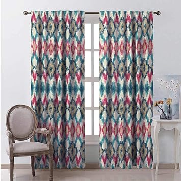 Ikat - Cortinas de bolsillo con diseño de triángulo atado con forma de