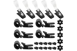 25Pcs Garden Flag Stoppers & Clips Kit, All-Season Heavy-Duty Plastic & Rubber Windproof Clips Hardware Accessories for Outdo