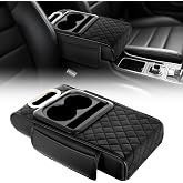 nckcmgl 5-in-1 Arm Rest Cover Universal Armrest Storage Box Upgrade Memory Foam Console Cover with Cup for Car Phone Tissue Box Holder