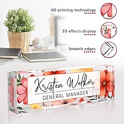 Custom Office Name Plate for Desk - Desk Name Plate