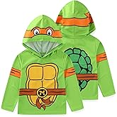 Nickelodeon Teenage Mutant Ninja Turtles TMNT Raphael Boys Long Sleeve Hooded Shirt for Big Kids