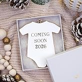 Baby Coming Soon 2026 Ornament: perfect for Baby Shower Gifts and Christmas Pregnancy Announcement for grandparents. Cherished by expectant parents and moms-to-be. Gift-boxed pregnancy keepsake