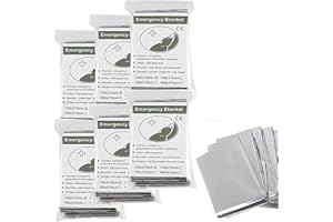 WLEAD 6 Pack Emergency Mylar Blankets,Emergency Survival Blanket Survival Gear & Camping Supplies,Insulating Reflective Foil Survival Blankets for Camping, Hiking, and Outdoor Rescue Kits