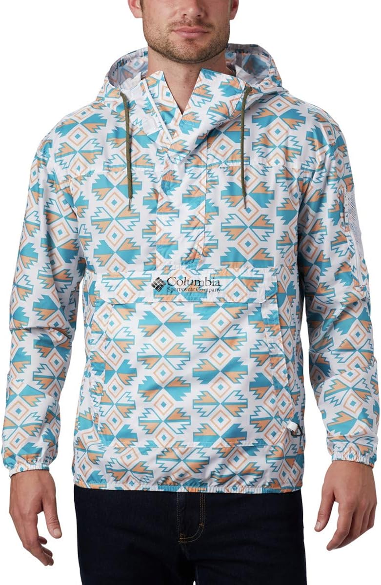 Columbia Men's Challenger Hooded Windbreaker, Water Repellent: Clothing