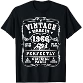 Vintage 60 Birthday Decorations Men 60yr 1966 60th Birthday T-Shirt