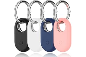 [4 Pack] Compatible with Samsung Smart tag 2 case, Silicone with Samsung Galaxy SmartTag2 Keychain Full Body Shockproof, Anti