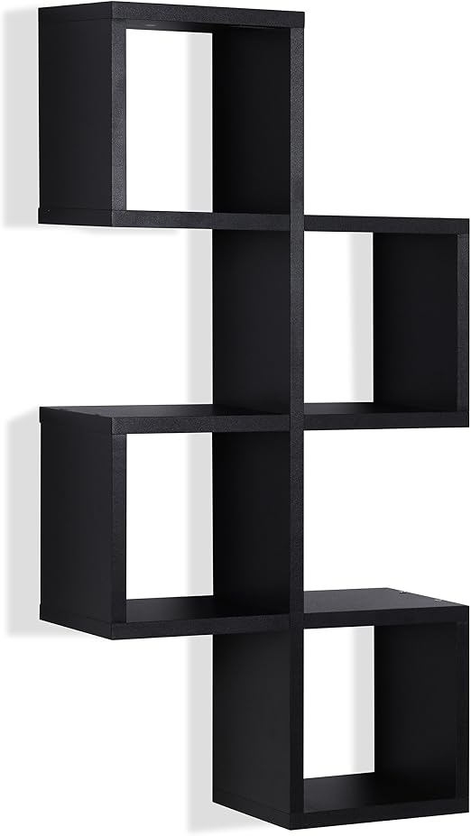 Amazon Com Danya B Cubby Chessboard Wall Shelf Black Home Kitchen