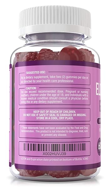 PURELY OPTIMAL ELDERBERRY GUMMIES – IMMUNE SUPPORT SUPPLEMENT WITH VITAMIN C & ZINC, ORGANIC BLACK ELDERBERRY EXTRACT, VEGAN, NON-GMO, GLUTEN-FREE, 60 COUNT