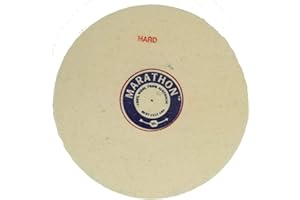 MARATHON 100% WOOL FROM AUSTRALIA BEST FELT USA BFC Marathon 6" x 1" Felt Polishing Wheel, Hard Density, Pin Hole
