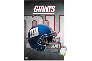 Trends International NFL New York Giants - Helmet 16 Wall Poster, 22.375" x 34", Poster & Mount Bundle