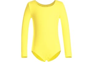 DANSHOW Girls' Team Basic Long Sleeve Leotard for Toddler Gymnastics Dance Ballet