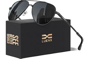 LUENX Aviator Sunglasses for Men Women Polarized | UV400 & Anti-Glare Driving