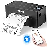 MUNBYN Bluetooth Thermal Shipping Label Printer, 130B Wireless 4x6 Label Printer for Small Business Office, Compatible with i