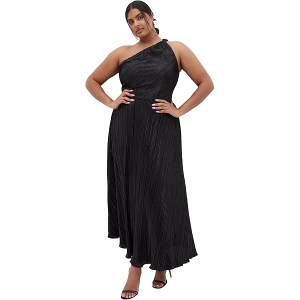 Adjustable Strap Dress City Chic Women's Plus Size Lace Touch Dress -  Emerald, V-Neck Maxi For Formal Events Plus Size Formal Dress