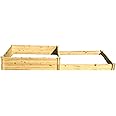 One 48" W x 48" L x 5.5" H and One 48" W x 96" L x 5.5" H Fir Wood Raised Garden Beds
