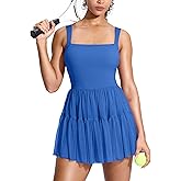 Soothfeel Tennis Dresses for Women Athletic Dress with Built in Shorts & Bra Flowy Golf Workout Dresses with Pockets Summer