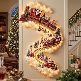 Christmas Magic Trail Wall Light,Magical Reindeer Christmas Wall Light | Warm White Glow, Space-Saving Wall Decor,for Bedroom, Living Room, Fireplace, Holiday Party