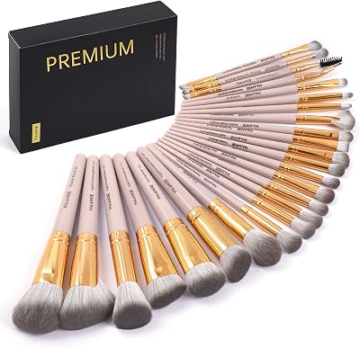 Maange Makeup Brush Set 25Pcs Premium Synthetic Travel Gift Box