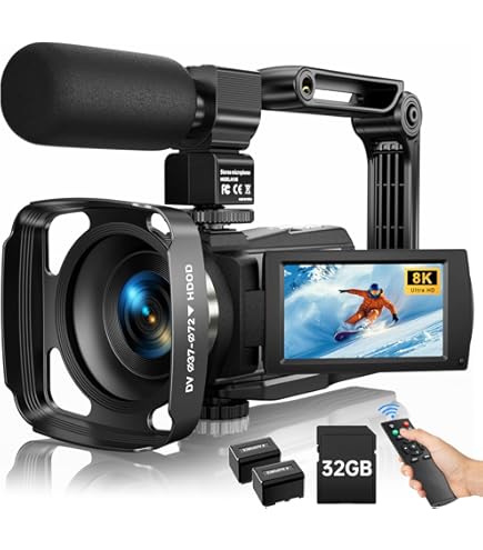 Amazon.com : 8K Video Camera Camcorder 88MP UHD WiFi Vlogging