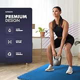 KAYMAN Gym Floor Nonslip Interlocking EVA Foam Mats 60x60cm Blue 16 Pack view 3