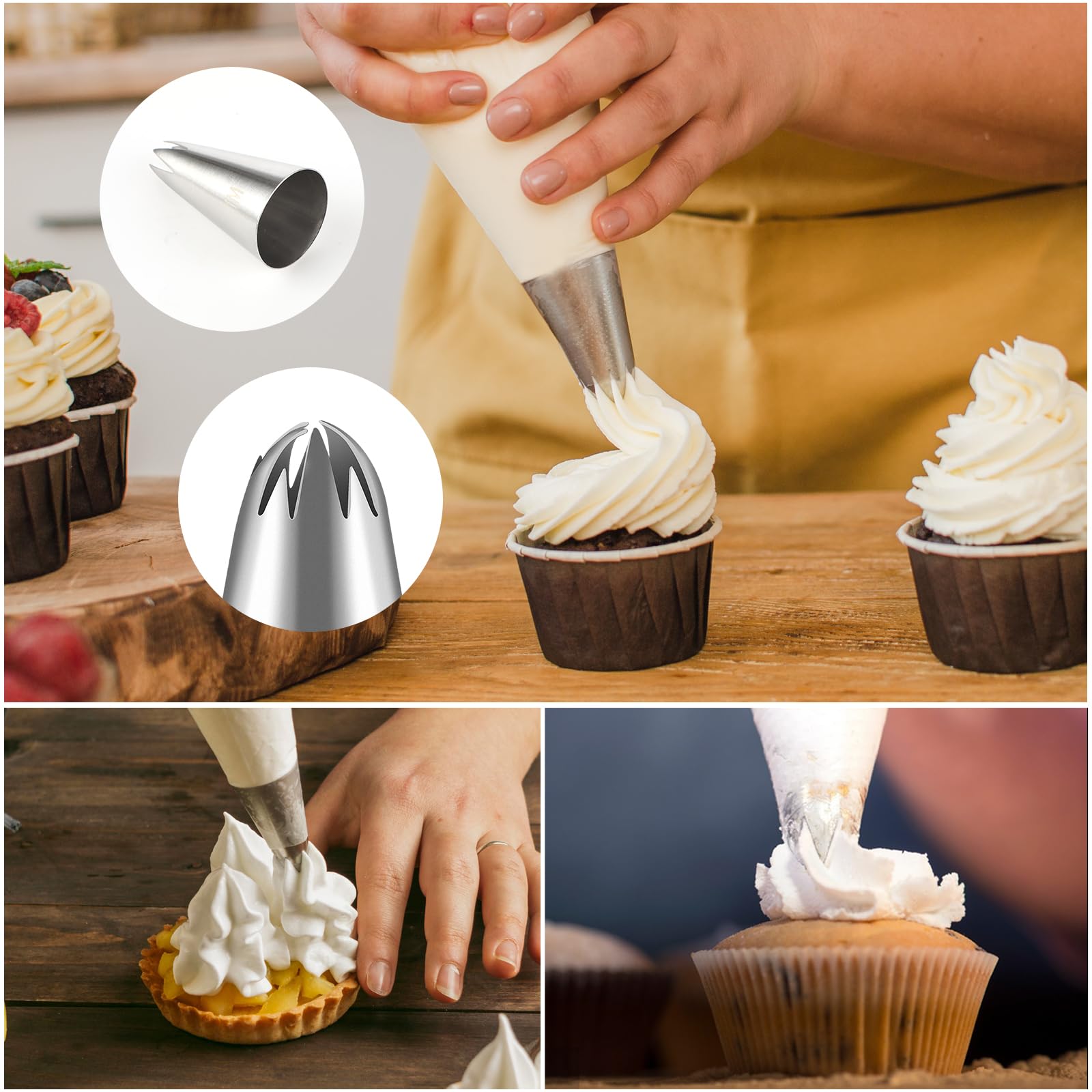 6b Wilton Piping Tip PCS 6B Cake Piping Nozzle Tips, Stainless